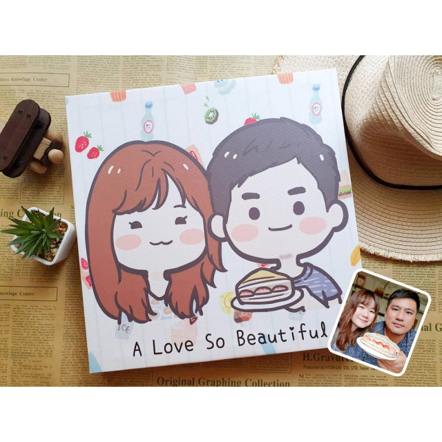 MiniGarden 情侶生日無框畫 | 手繪專屬紀念，記錄特別的浪漫時刻
