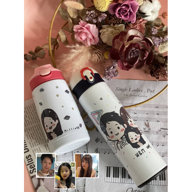 親子插畫客製保溫瓶｜讓愛化成隨身溫度，紀錄陪伴的每一刻