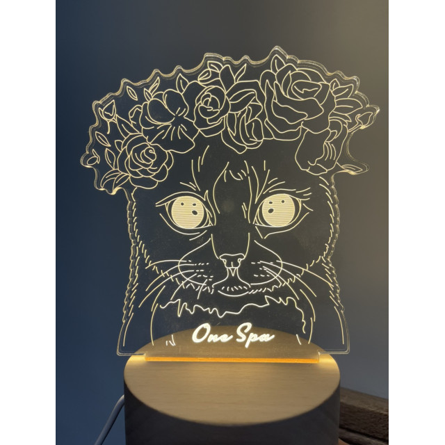 【寫實線條寵物夜燈】紀念毛小孩的溫柔陪伴｜客製化回憶禮物｜MiniGarden
