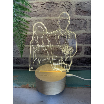 【客製化婚紗夜燈】拍婚紗的紀錄｜愛人終於成為夫妻的紀念燈｜MiniGarden