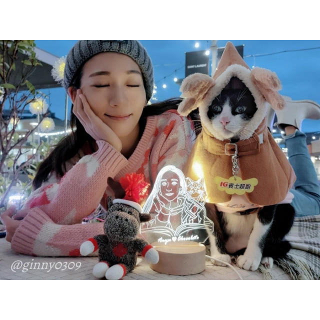 【客製化夜燈｜寵物與主人合照紀念】我與貓咪的幸福陪伴時光｜毛孩專屬禮物