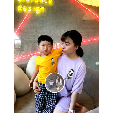 MiniGarden Q版親子裝｜把孩子的可愛模樣穿在身上 紀錄童年旅行與陪伴，用畫像留住親子最幸福的畫面