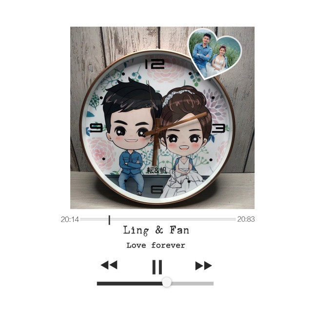 天啊！是婚紗照做成的浪漫時鐘 💍 人像客製化婚紗掛鐘