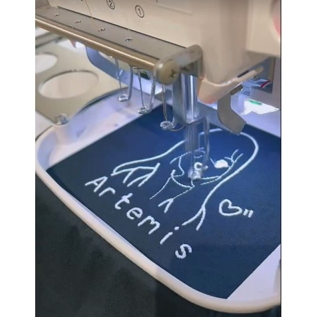 【客製化個人Q版線條刺繡T加字版】一起穿出自我風格・好友團穿紀念款