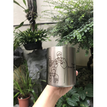畢業合照變插畫鋼杯紀念 每一口都喝出青春與友情的溫度
