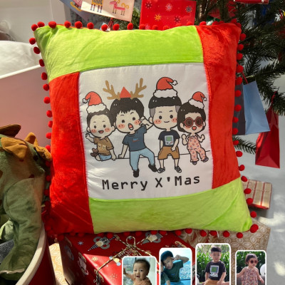 聖誕禮物手繪【抱枕】聖誕設計款 聖誕交換禮物推薦 台中工作室