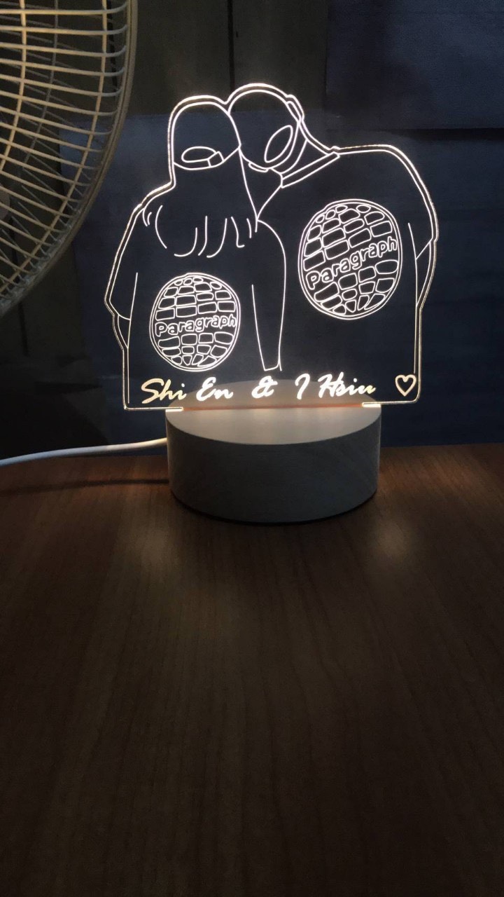 情侶幸福背影夜燈｜客製化情侶禮物｜周年紀念與情人節驚喜｜MiniGarden