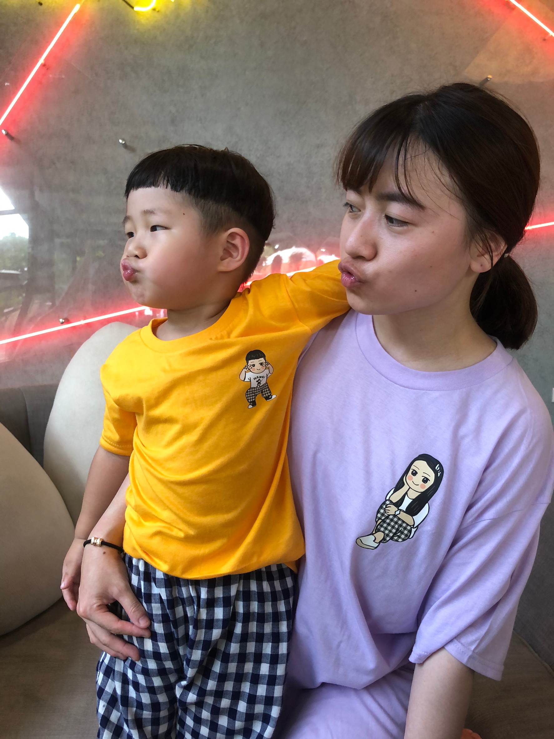 MiniGarden Q版親子裝｜孩子插畫成衣服