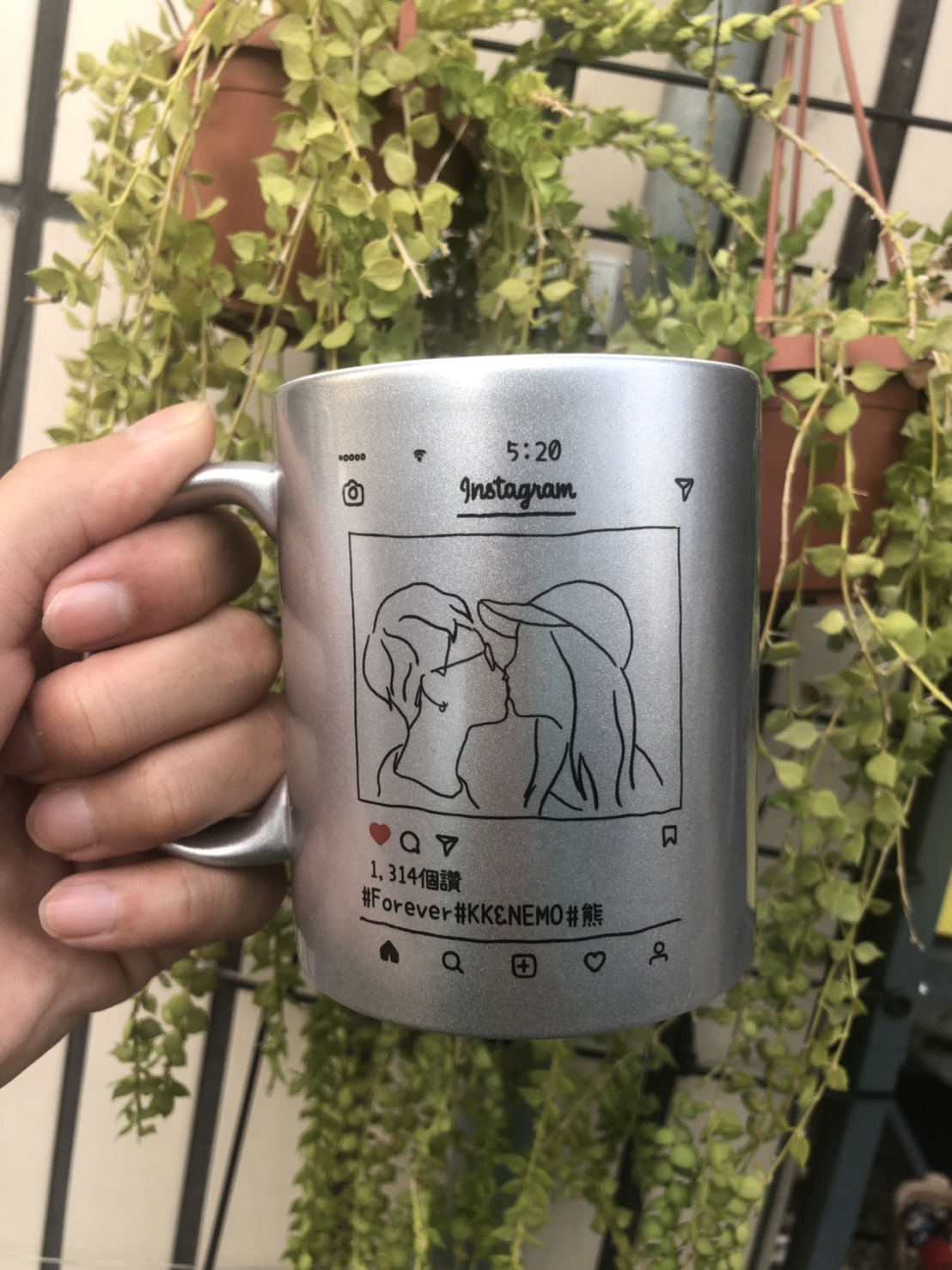 MiniGarden 情侶紀念馬克杯設計 MiniGarden IG風格馬克杯設計 情境實拍展示