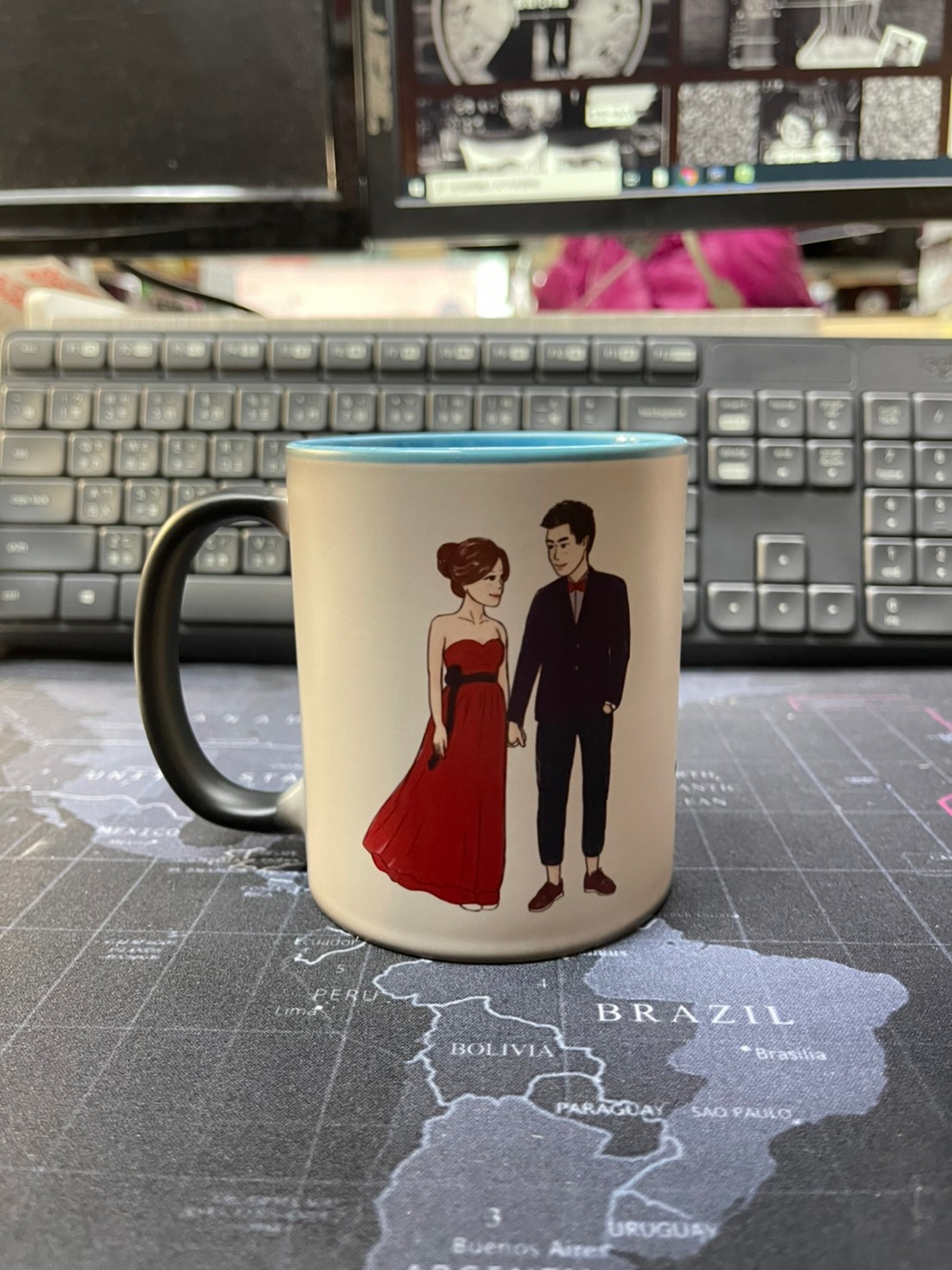 MiniGarden 情侶變色插畫馬克杯 變色效果展示