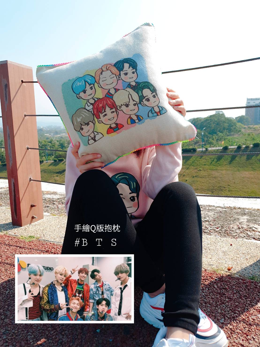 追星Q版插畫抱枕|MiniGarden 客製化禮物 手繪Q版追星抱枕,偶像插畫風可愛造型,粉絲收藏禮物實拍