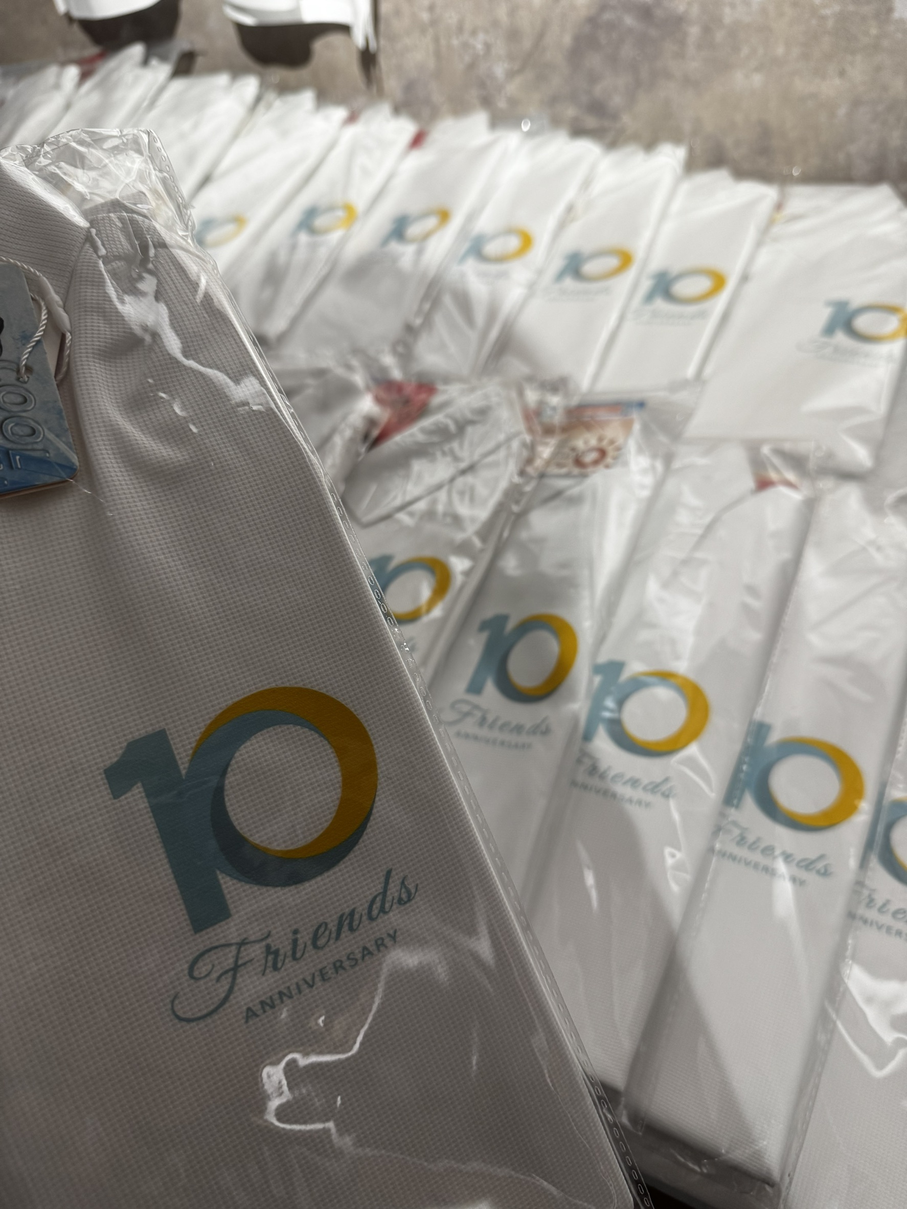 企業 Logo DTF質感近照-台中阿德做團服 專業DTF工法展示,台芯企業標誌於棉質 Polo 衫胸前之質感呈現